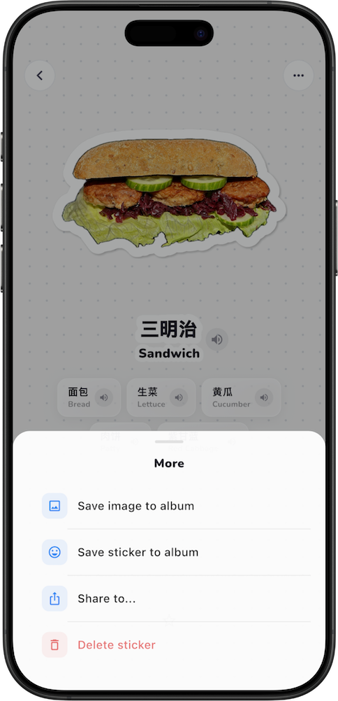 CatchLingo — replay the word, redo the sticker, or regenerate translations